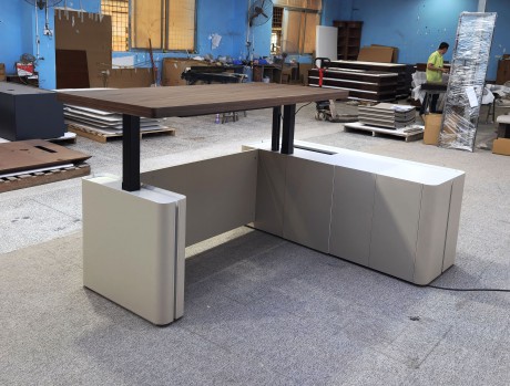 升降扪皮副柜班台