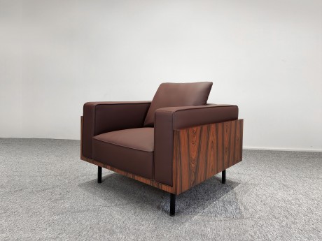 木框架单人沙发