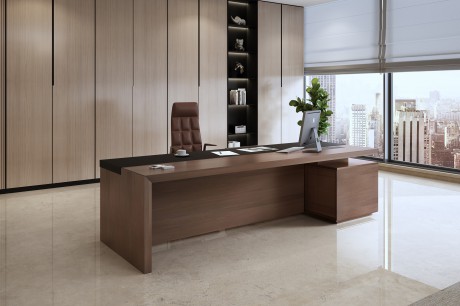 NEW CEO Executive Table(Single Auxiliary Cabinet)